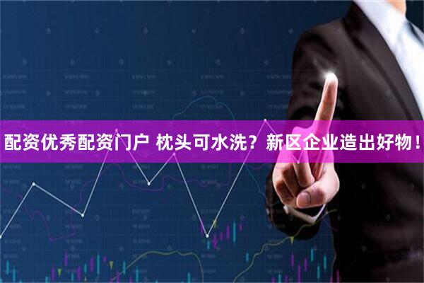 配资优秀配资门户 枕头可水洗？新区企业造出好物！